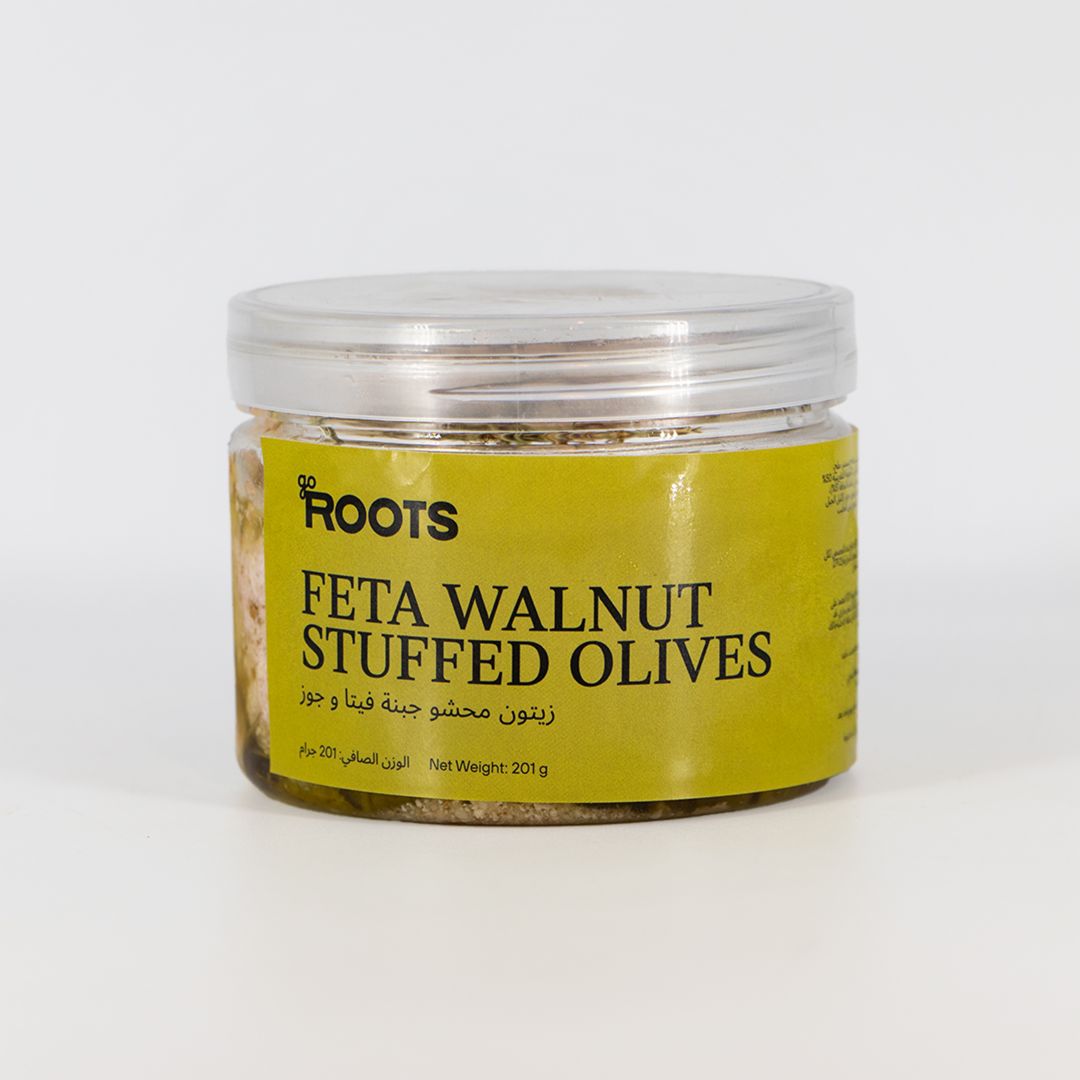 Roots Fetta Walnut Stuffed Olives 201g