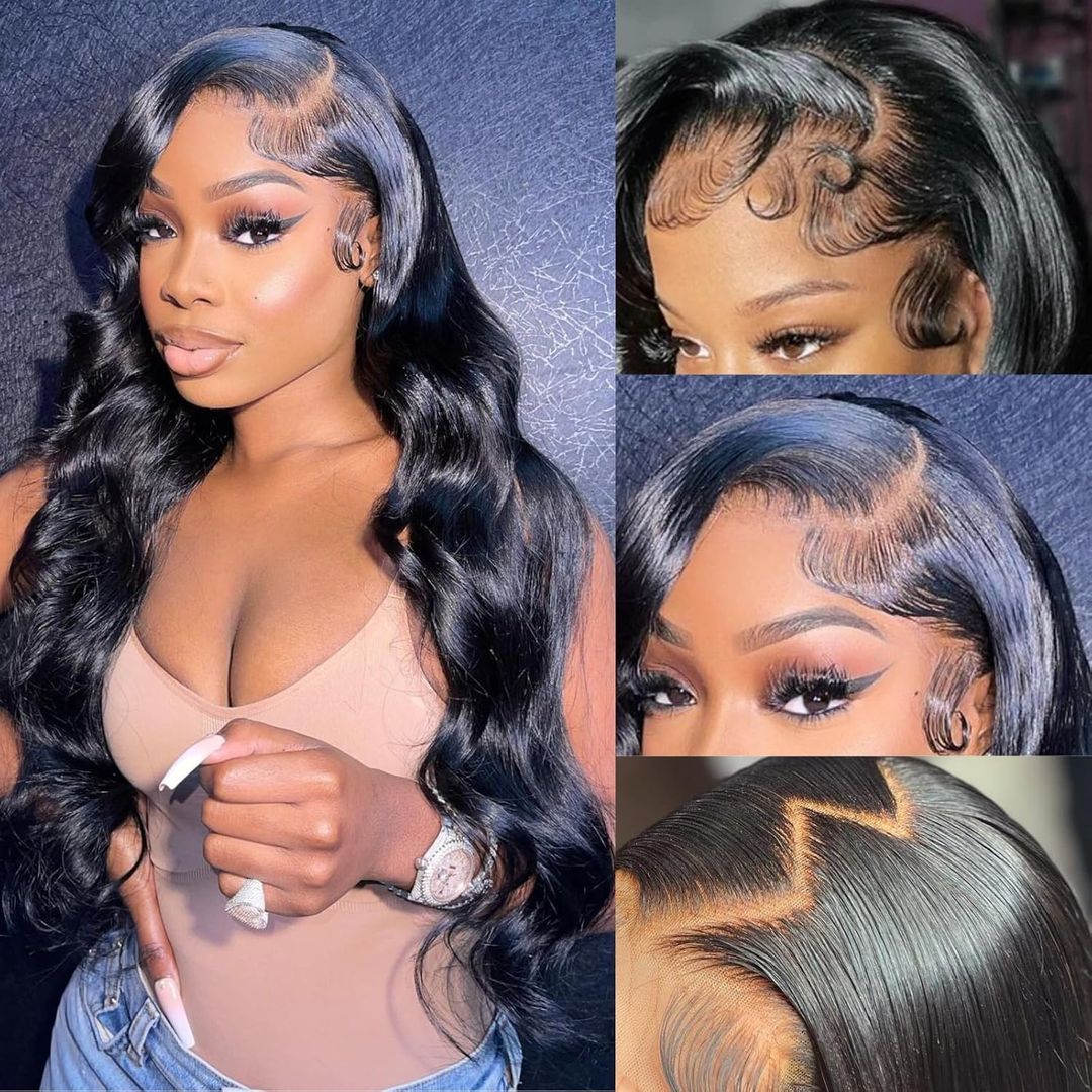 26inch 13x6 Lace Front Wigs Human Hair Body Wave HD Lace Frontal Human Hair Wigs 180% Density Glueless Lace Front Wigs Pre Plucked with Baby Hair (26 Inch, 13x6 lace front wig)