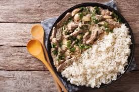 Beef Fillet Stroganoff with Rice