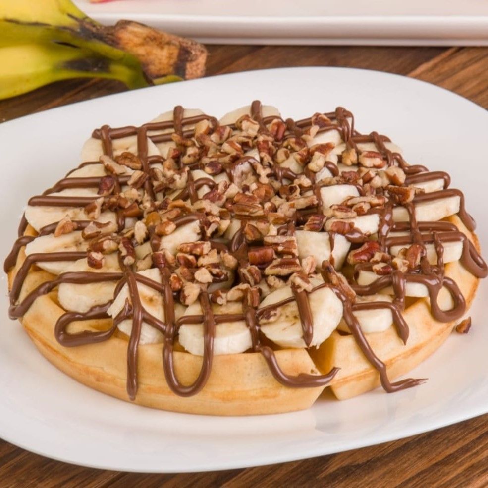 WAFFLE PLÁTANO Y NUTELLA