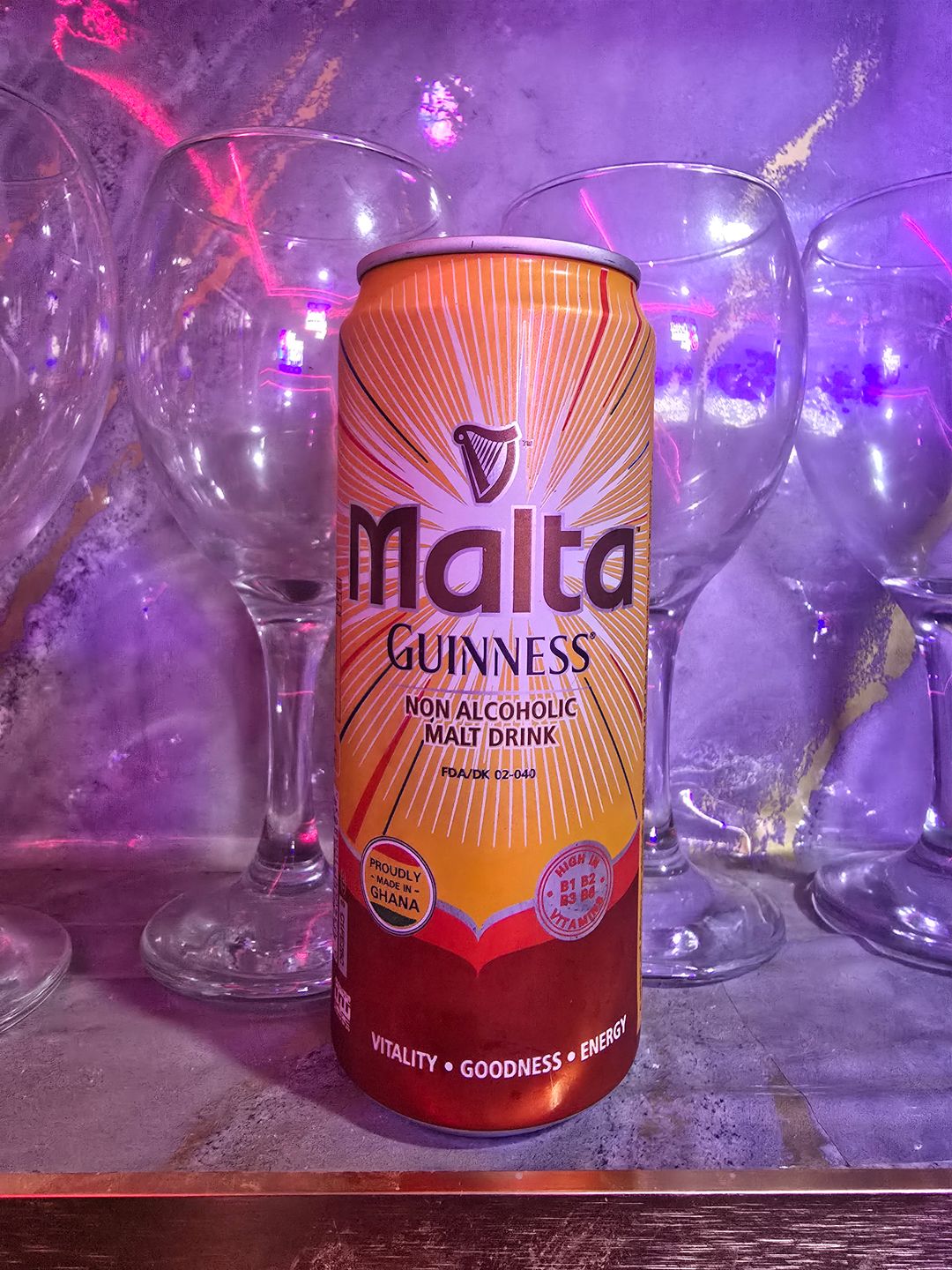 Malta Guinness can