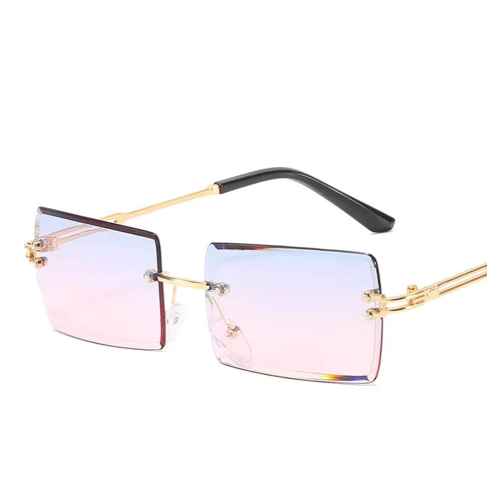 Rimless Rectangular Luxury Sunglasses