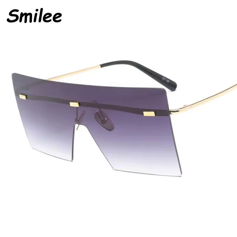 Oversized Rimless Sunglasses 