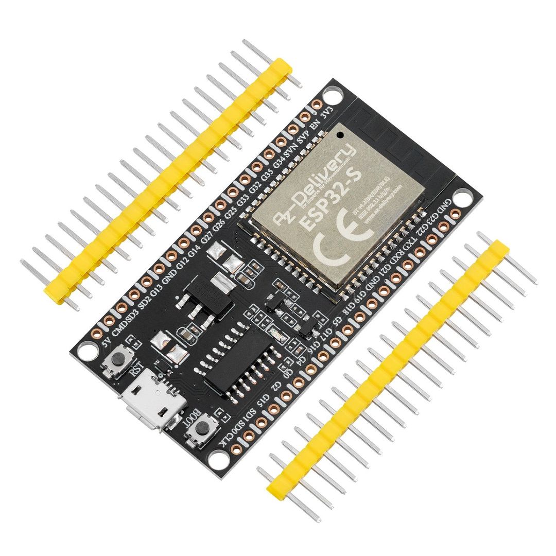 ESP-32 Dev Kit C unsoldered NodeMCU Module WLAN with USB-C connection WiFi Development Board with CP2102 (successor to ESP8266) compatible with Arduino