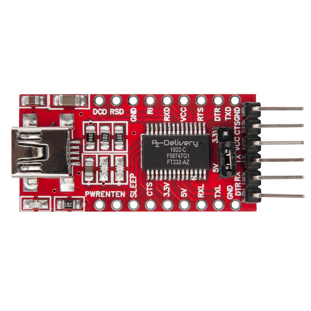 FT232-AZ USB to TTL serial adapter for 3.3V and 5V