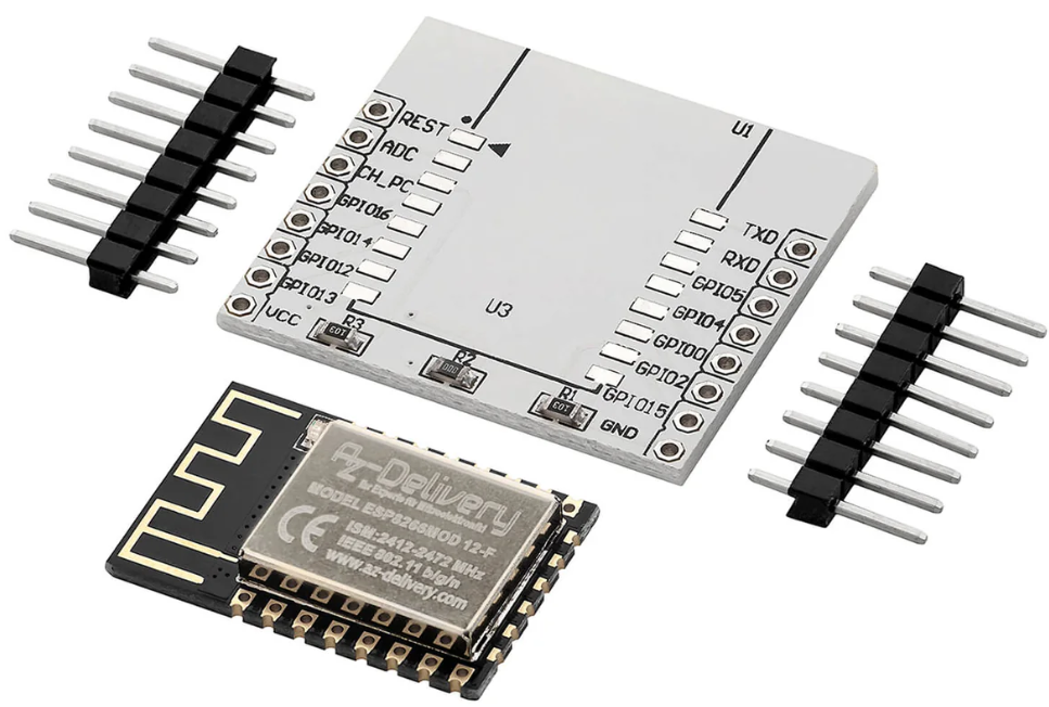 ESP8266 ESP-12F improved version to ESP-12E, Wireless remote serial WLAN WIFI module for Raspberry Pi and microcontrollers with free adapter board!