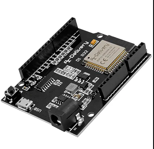 AZDelivery ESP32 NodeMCU D1 R32 WLAN development board with CH340G and WiFi + Bluetooth IoT with micro USB compatible with Arduino including e-book.