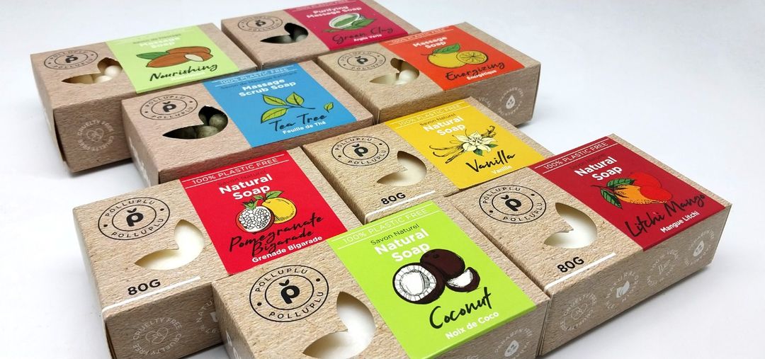 POLLUPLU Eco NATURAL SOAP - Pack of 4 flavors