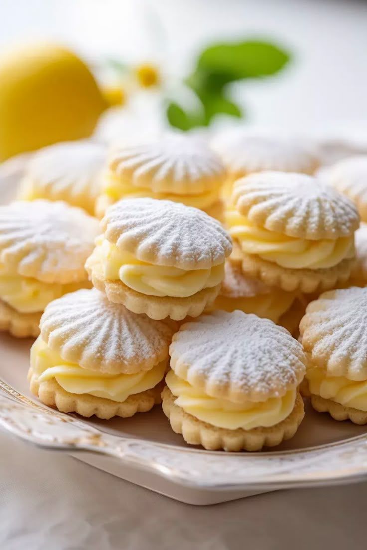 Lemon Cookies with lemon Cream