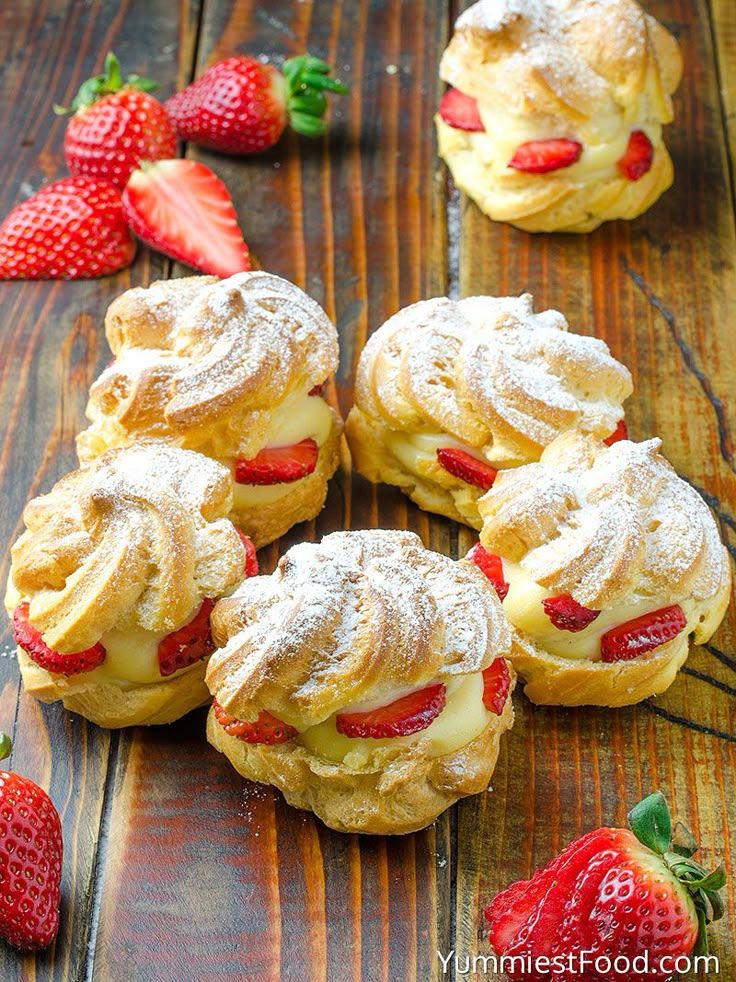 Strawberry Cream Puffs