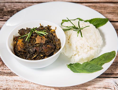 Potato leaves With Palm Oil