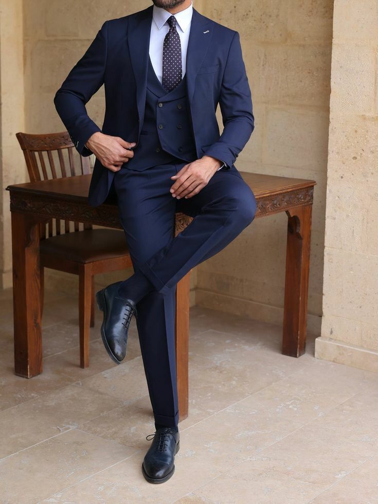 3pc Classic Navy blue suit