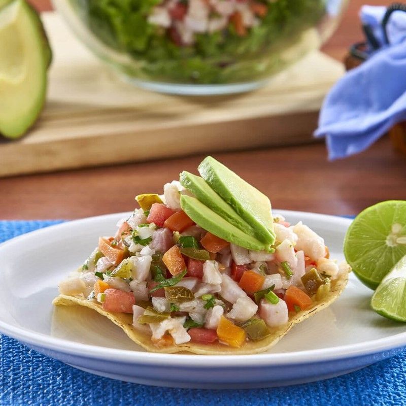 TOSTADA DE CEVICHE DE CAMARÓN