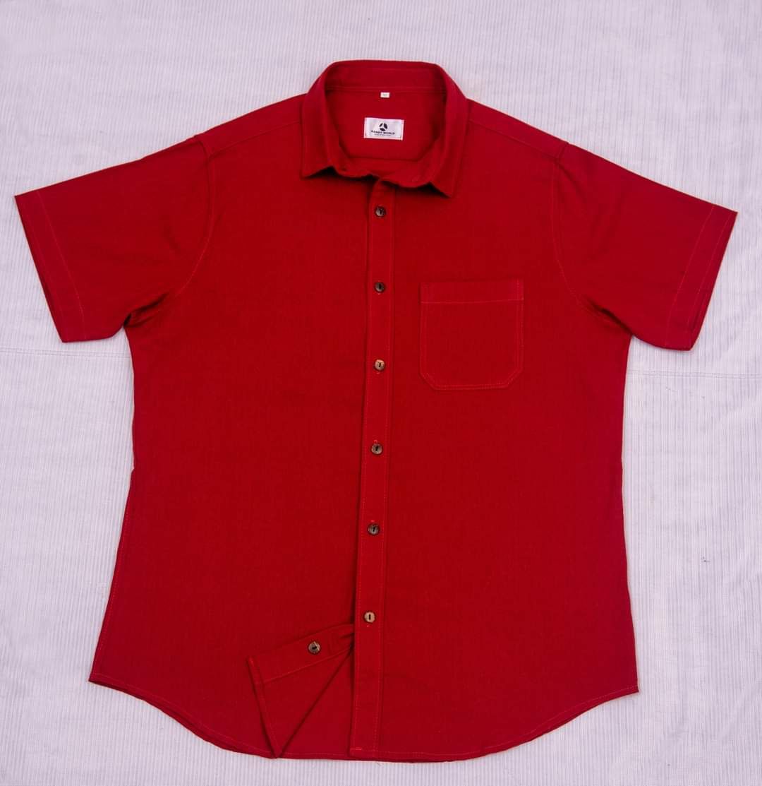 Mens Linen Casual Sort Sleve Shirt