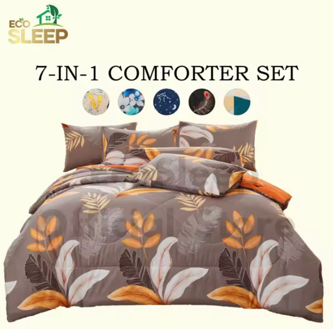 Ecosleep 7in1 comforter set super single/ queen/ only for preorder