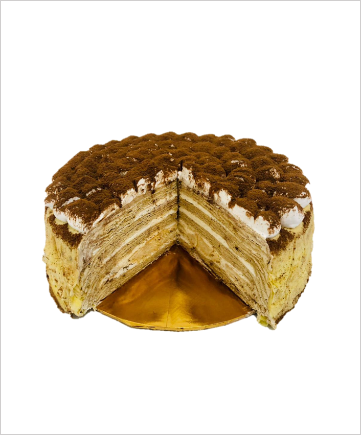 6. Tiramisu Musang King Durian Crepe Cake 🎂 提拉米苏猫山王榴莲千层蛋糕