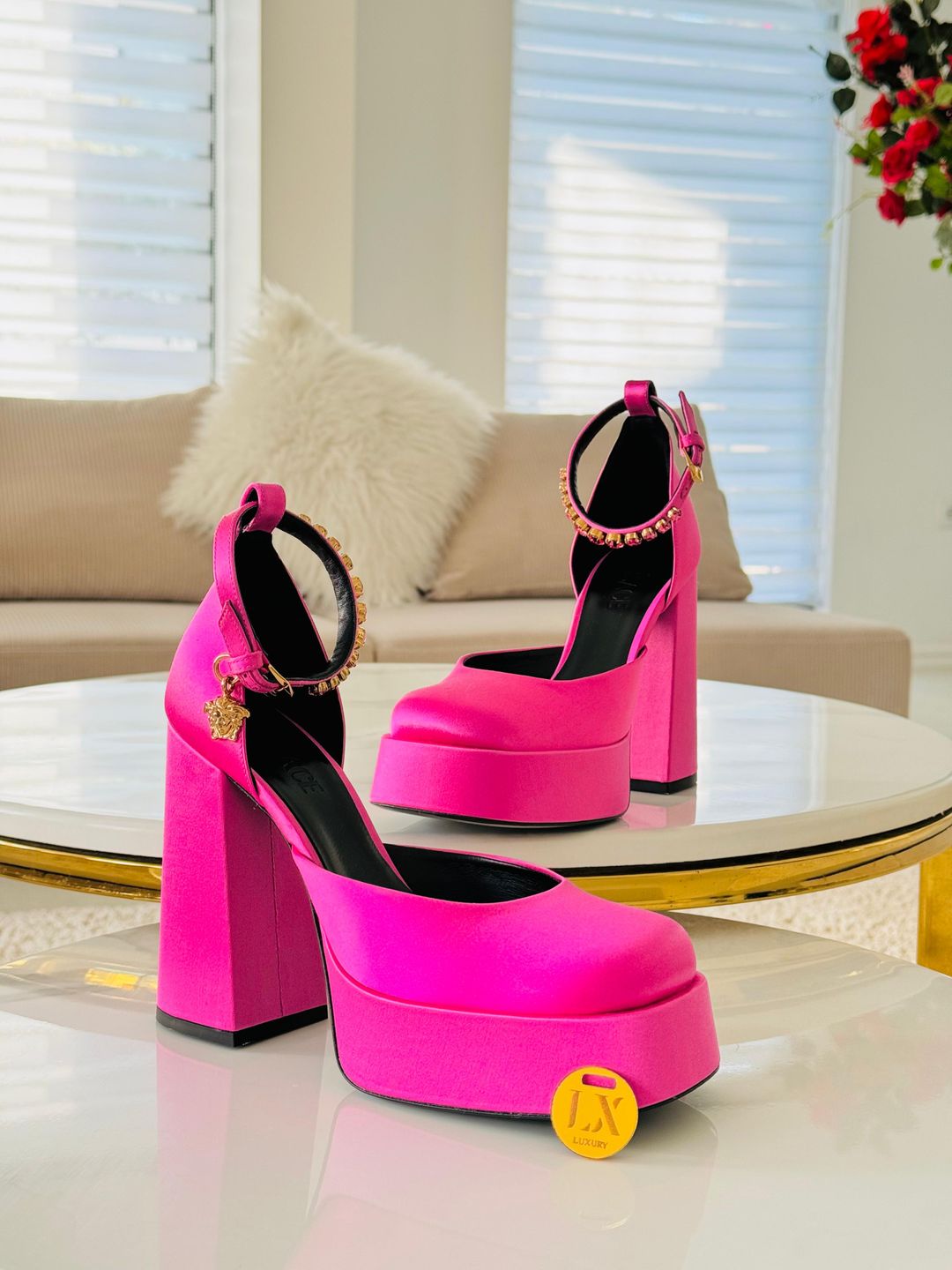 Plataformas Versace pink 