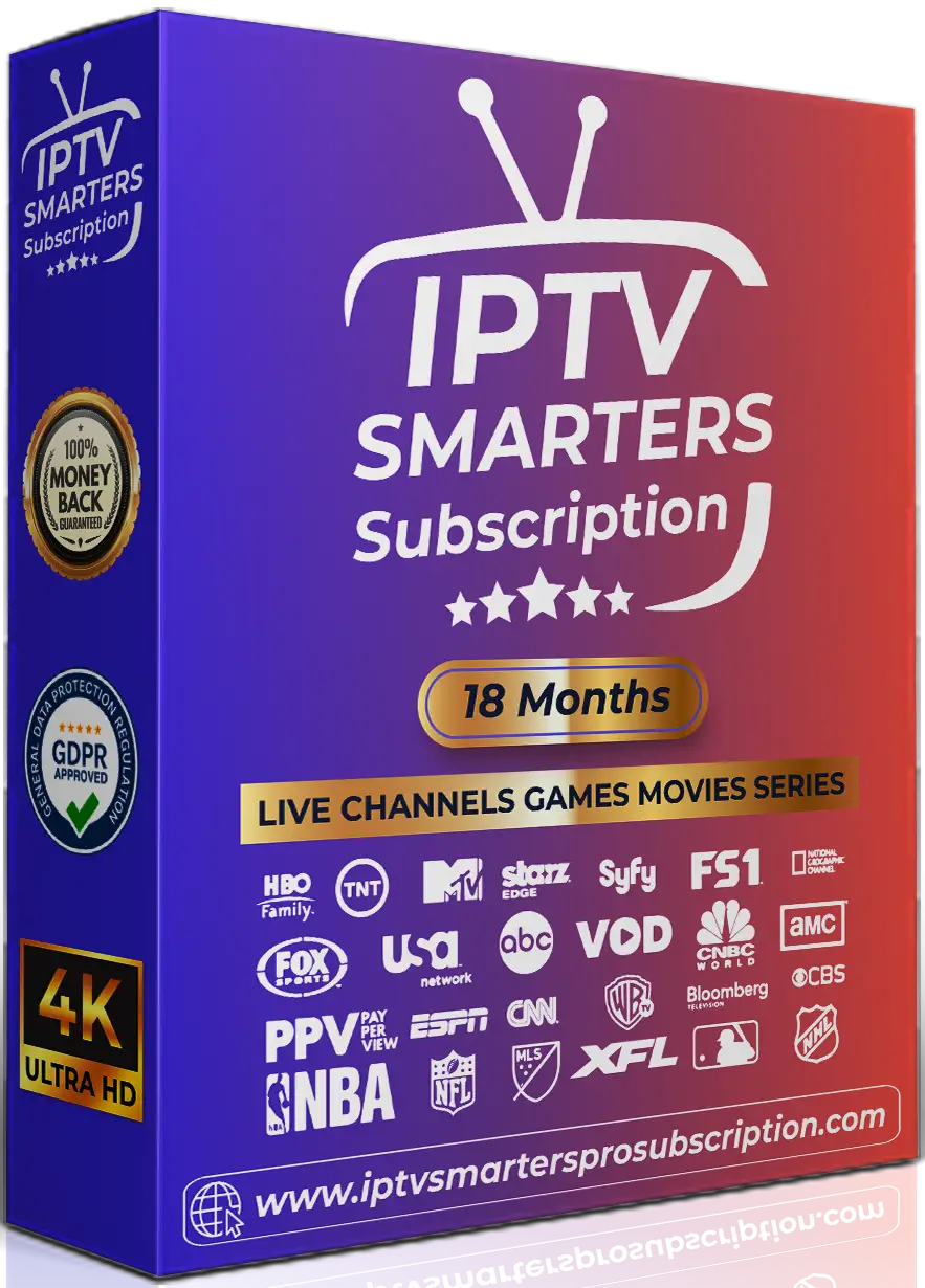 18 Month for 2 Device Premium IPTV SMARTERS PRO SUBSCRIPTION