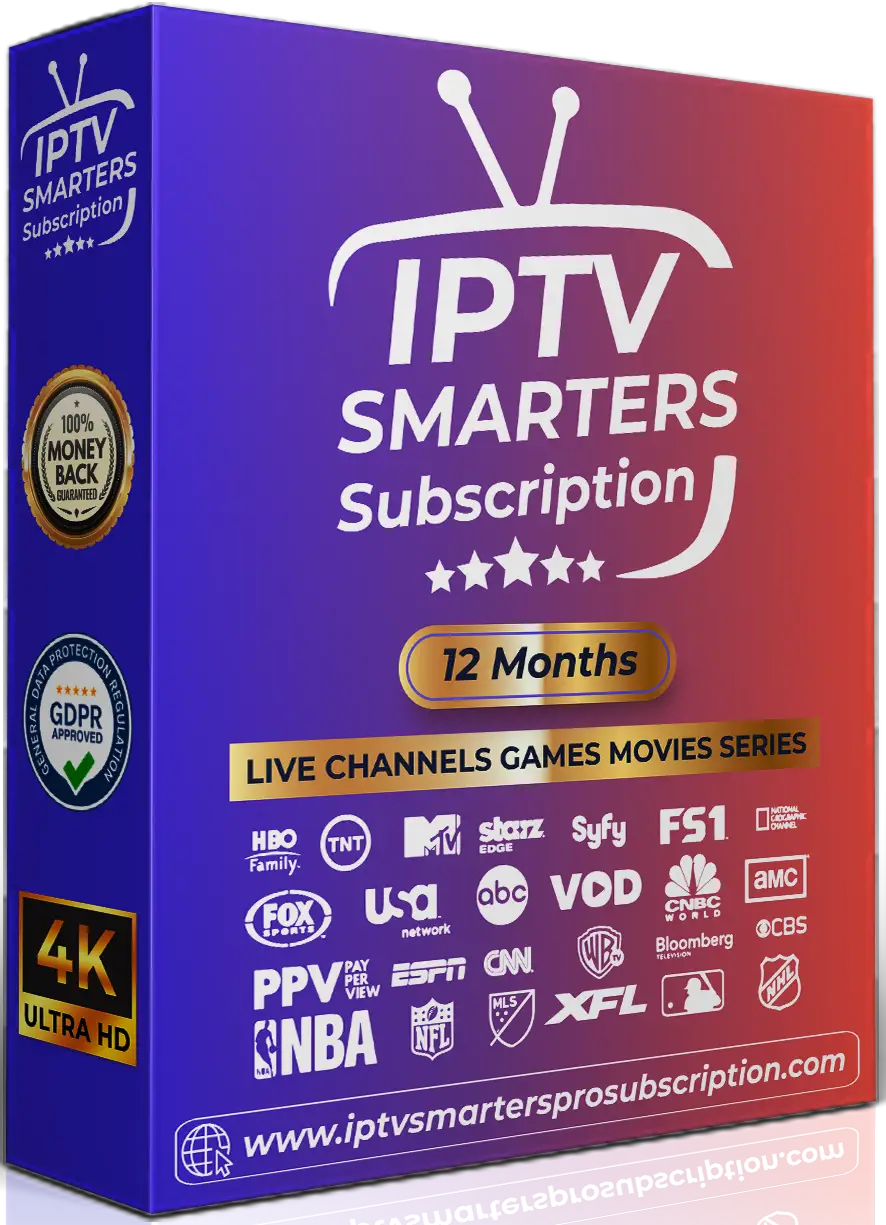 12 Month for 3 Device Premium IPTV SMARTERS PRO SUBSCRIPTION