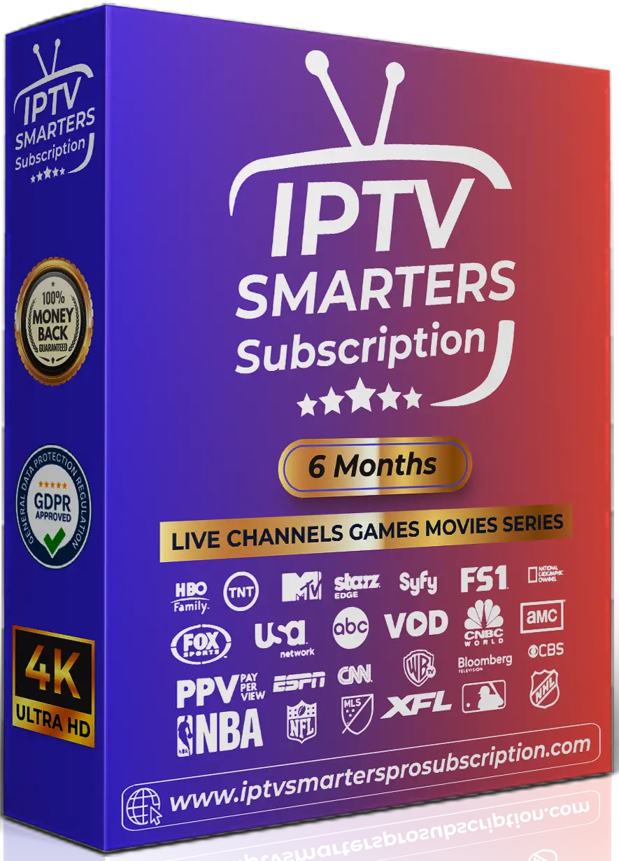 6 Month for 3 Device Premium IPTV SMARTERS PRO SUBSCRIPTION