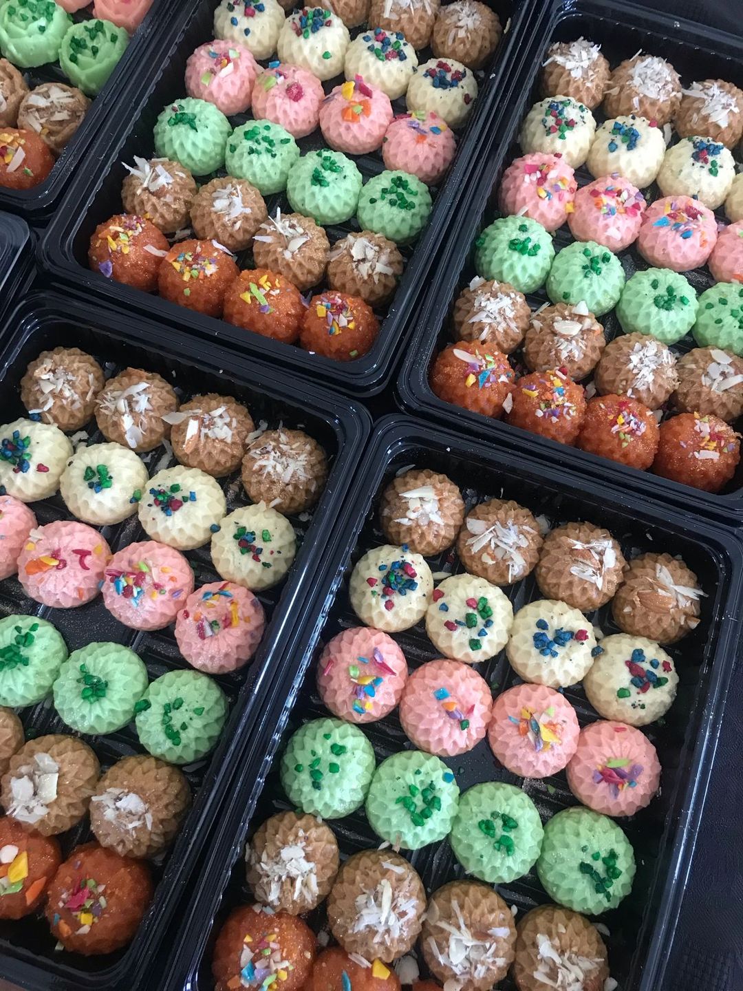 Assorted Sweetmeats (Mithai) black tray 24 pieces Range 3