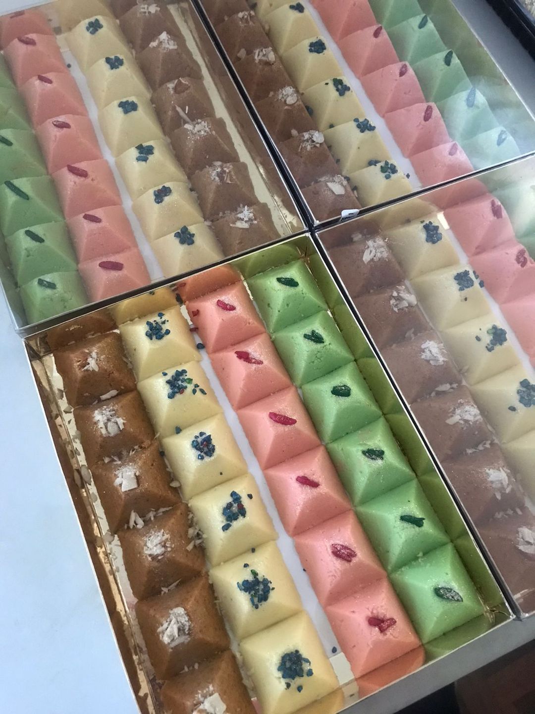 Pyramid Mixed Sweetmeats Gift Box (Mithai) 24 pieces