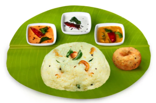 🌾🔥 Wholesome Saturday Breakfast – ✅ Pongal   ✅ Medu Vadai ( 1 Nos)  ✅ Sambar  ✅  Coconut Chutney 