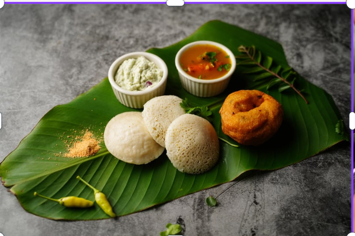 🌾🔥 Wholesome Saturday Breakfast –  ✅ Idly ( 4 qty)  ✅ Medu Vadai ( 1 qty)  ✅ Sambar   ✅ Spicy (Kara) Chutney & Coconut Chutney