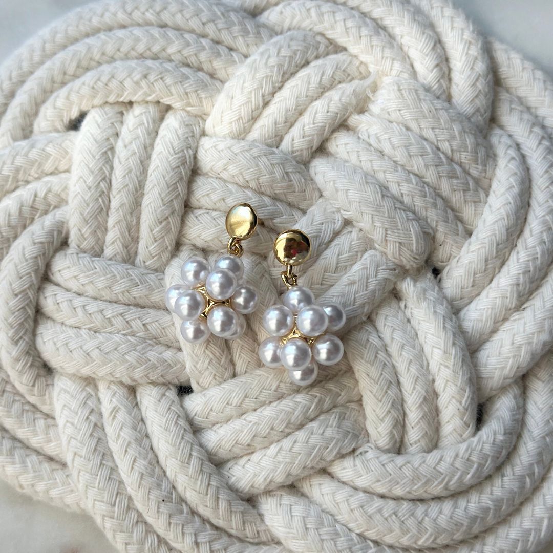 Pearl Flower Earrings