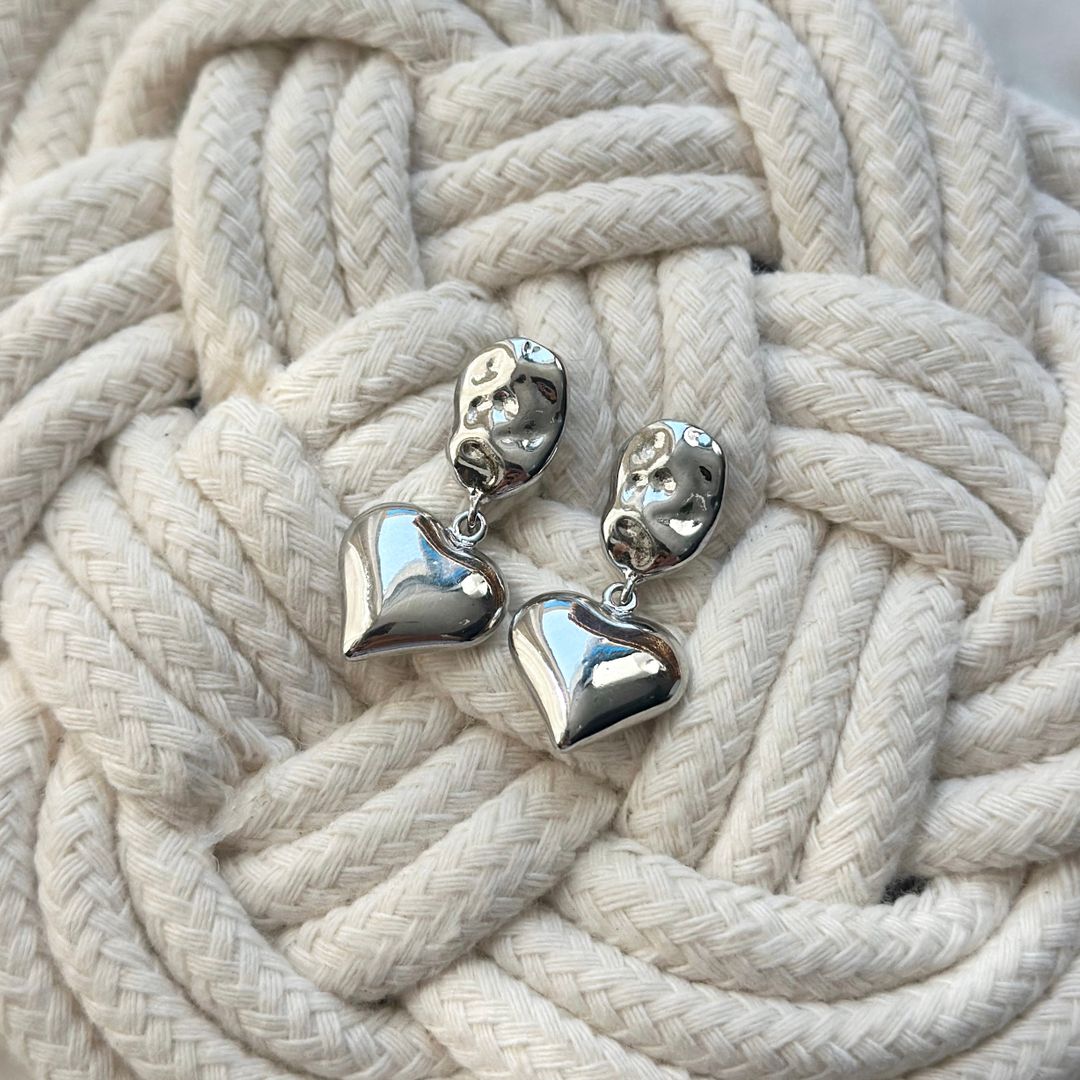 Silver Love Earrings