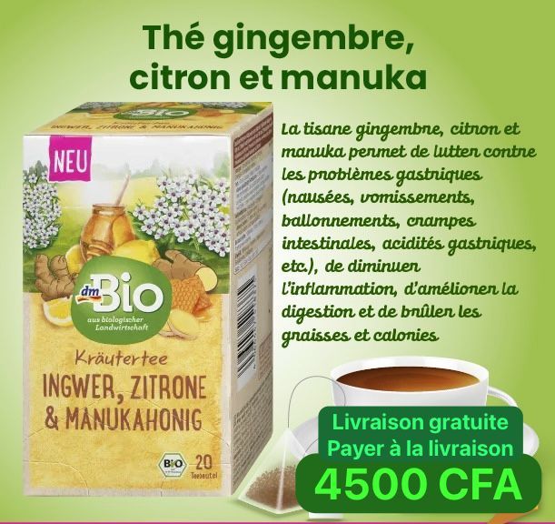 Thé gingembre, citron et manuka