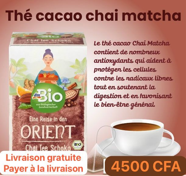 Thé cacao chai matcha
