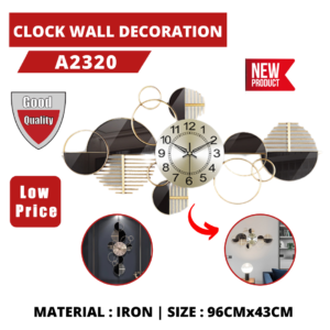 CLOCK IRON WALL DECORATION A2320