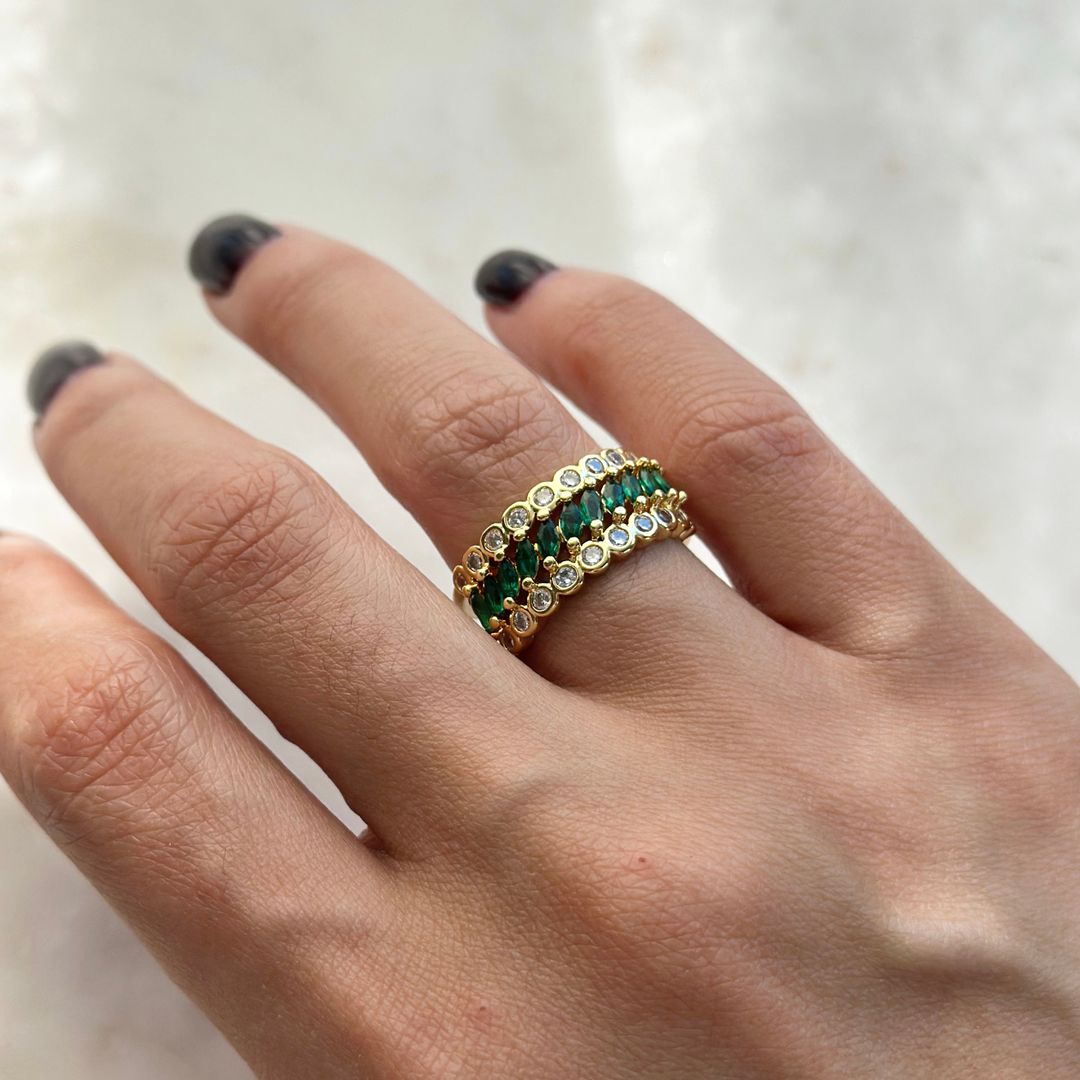 Green Crown Ring