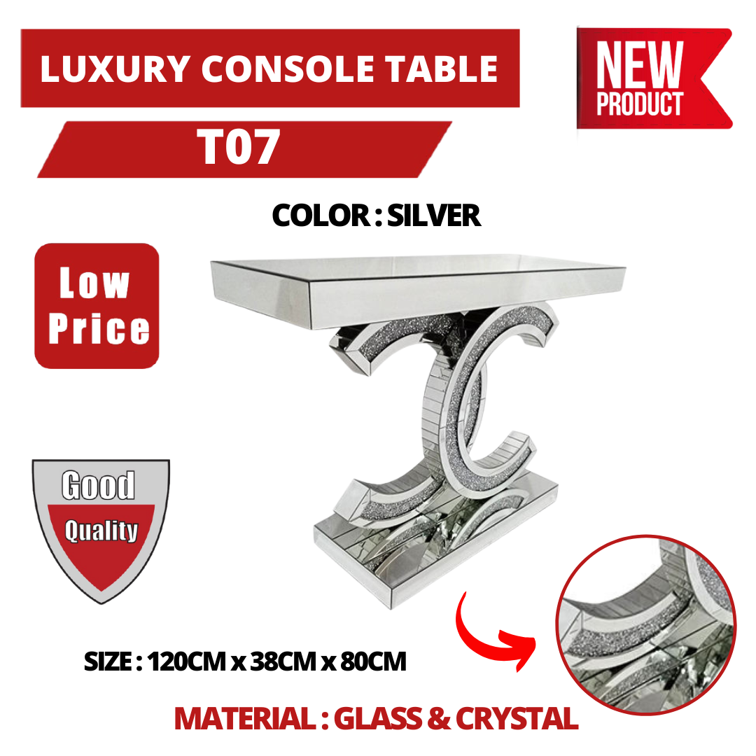 LUXURY CONSOLE TABLE-T07 - SILVER