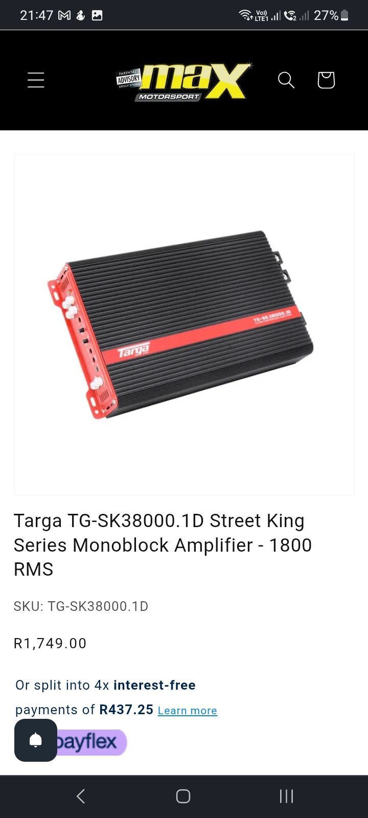 Targa TG SK38000.1D