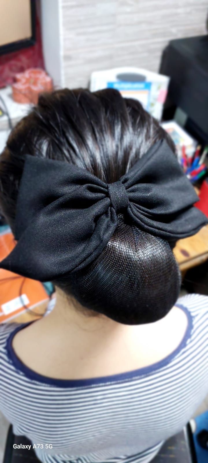 Midnight Whisper – Black Net Hairbow