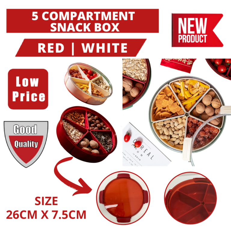 5 COMPARTMENT SNACK BOX