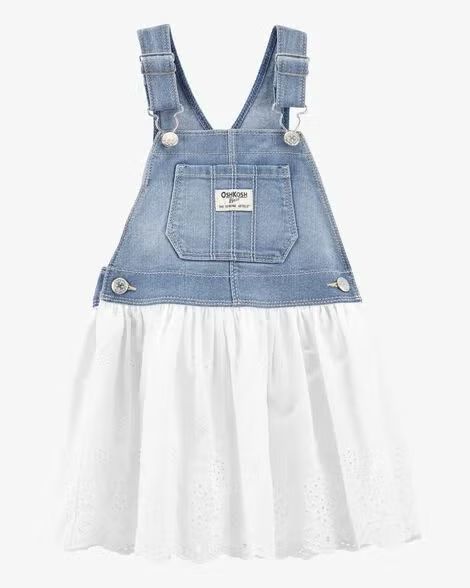 Denim Eyelet Jumper Dress (3mths to 5T)