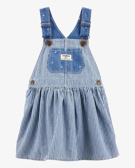Blue Chambray Striped Jumper Dress (3mths to 5T)