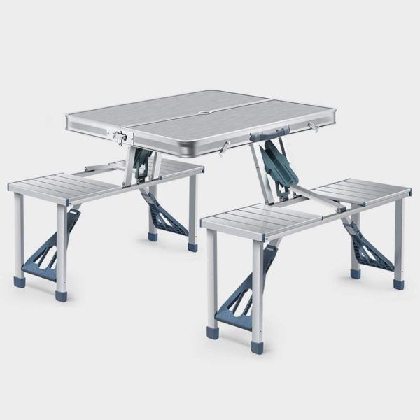 ALUMINIUM PICNIC TABLE SET ALUMINIUM