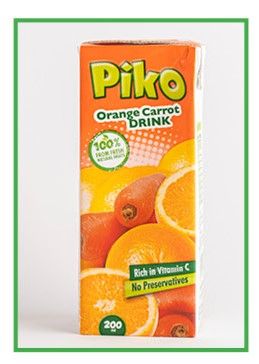 PIKO ORANGE CARROT 200ML X24 - 20310