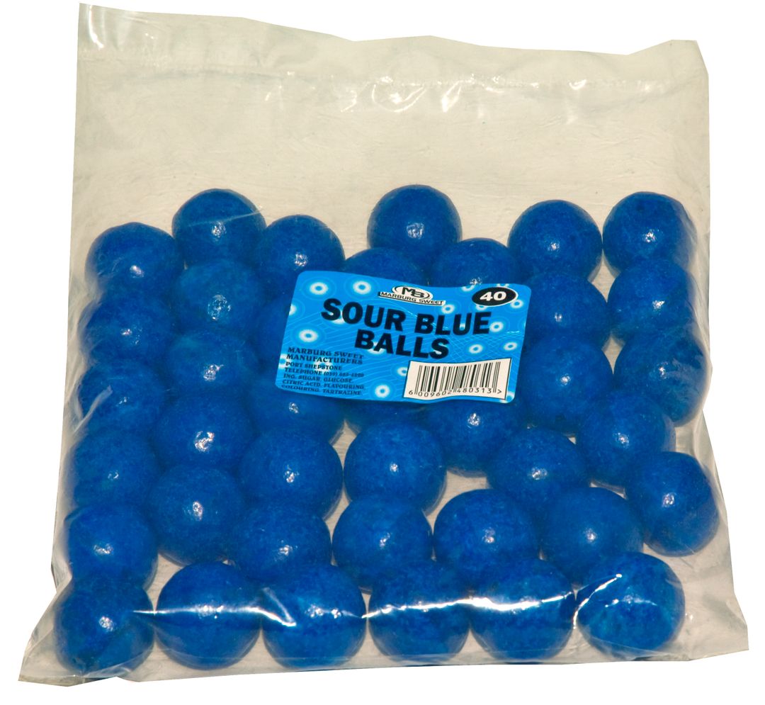 12X40'S SOUR BALLS BLUE