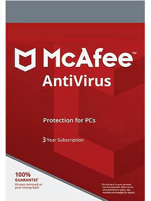  McAfee AntiVirus PC 1 Device 3 Years