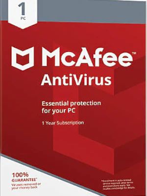  McAfee AntiVirus PC 1 Device 1 Year