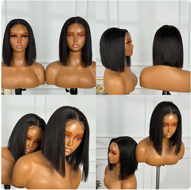 4x4 Lace Closure Straight Bob Wigs 