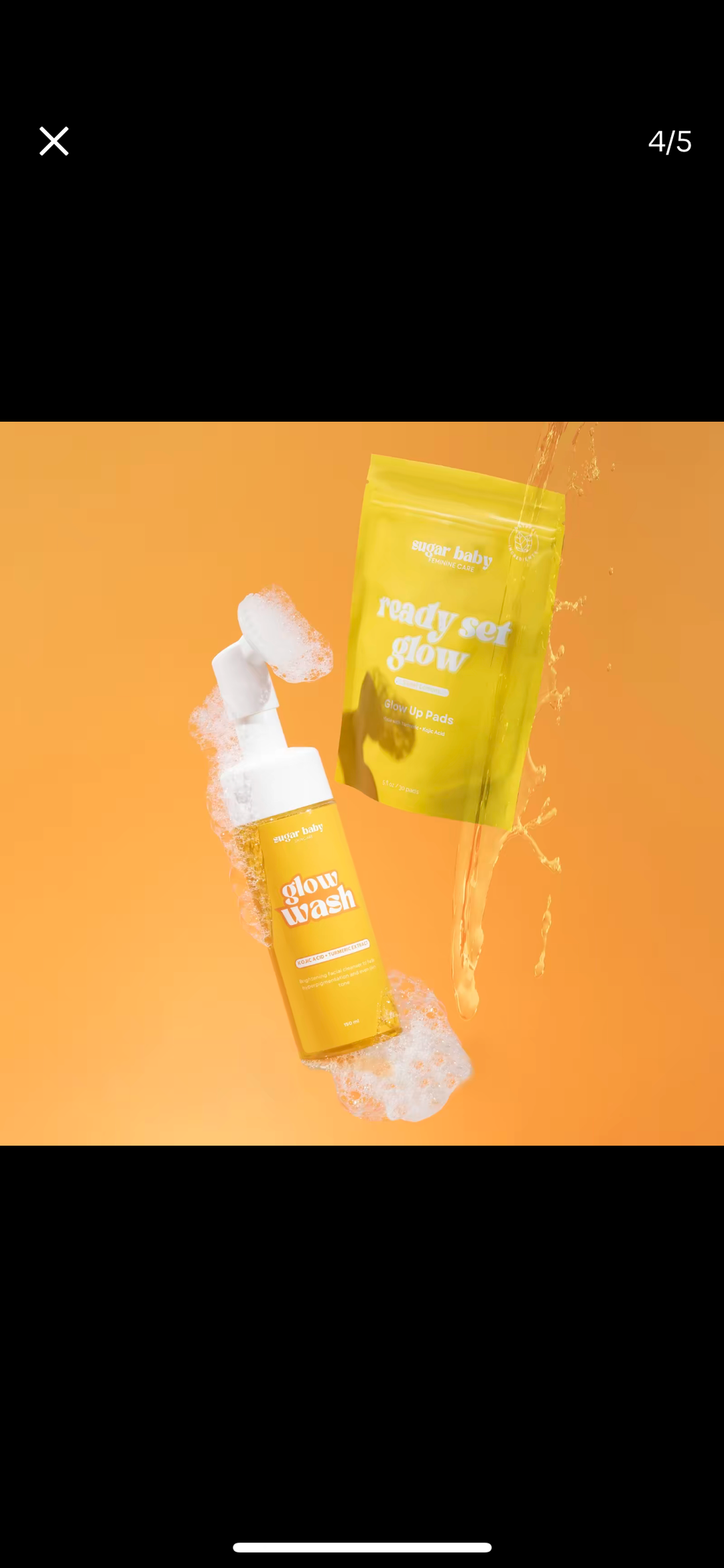 Set of tumeric face wash and tumeric face pads