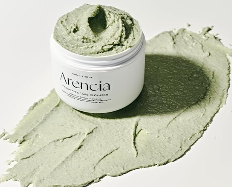Korean Rice Mochi Face Cleanser - Face Mask, Foaming Cleanser, Gentle Scrub All in One - Deep Cleansing, Moisturizing, Pore Minimizing, Removing Blackhead- with Rice Water & Green Tea