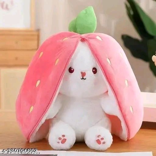 Hot Selling Reversable Cute Plush Big Ears Bunny Premium Quality - 35 cm (Multicolor)