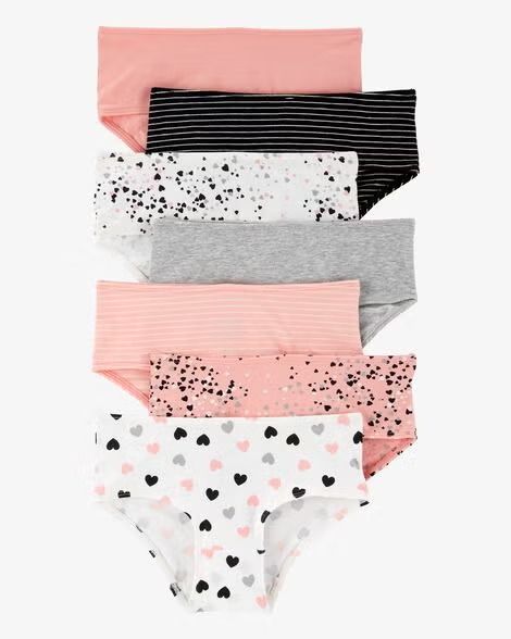 Toddler 7-Pack Brief Stretch Cotton Undies - Hearts